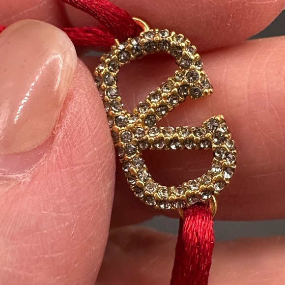 New Valentino Red Bracelet with Gold Accents & Swarovski crystals - Picture 3 of 6